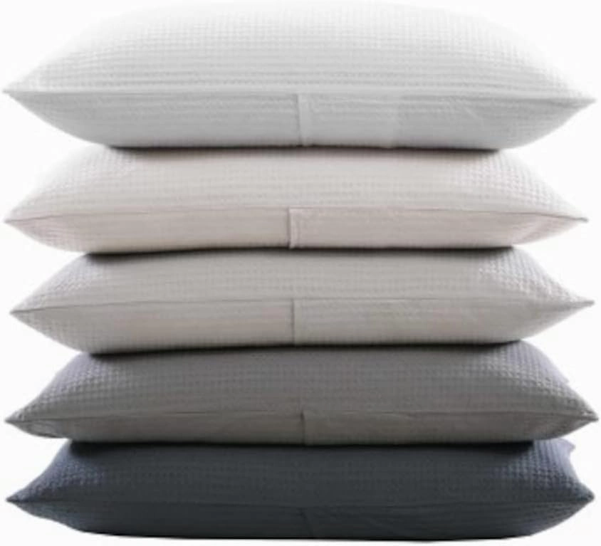 Vera Wang - King Comforter Set, Luxury Cotton Bedding with Matching Shams, Medium Weight & Ideal for All Seasons (Waffle Pique King, White)