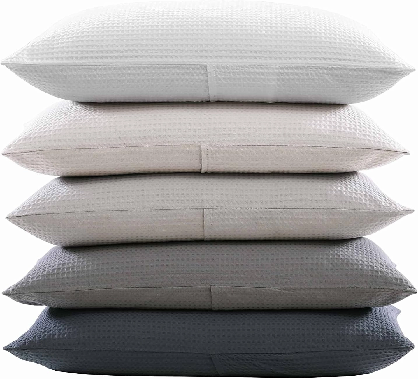 Vera Wang - Queen Duvet Cover Set, Soft Cotton Bedding Set with Matching Shams, Button Closure, Chic Room Essentials (Waffle Pique Midnight Blue, Queen)