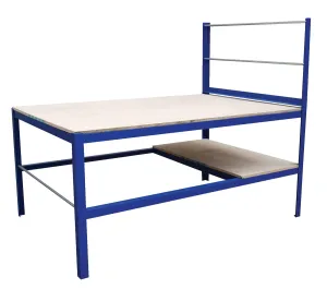 Vestil MPPB-4794 Steel Multi Purpose Packaging Work Bench 73 in. x 49-1/4 in. x 64-5/16 in. 500 Lb. Capacity Blue