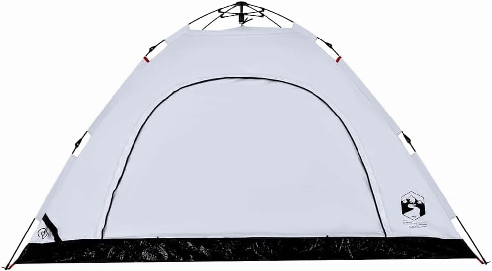 vidaXL Camping Tent 5-Person, Garden Shelter, Portable Canopy for Outdoor Patio Hiking, Lightweight Tent, White Blackout Fabric Quick Release