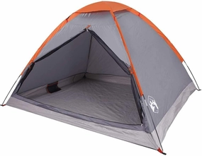 vidaXL Camping Tent Dome 2-Person Gray and Orange Waterproof, Tent, Camping shelter, Garden shelter, Garden Tent, Outdoor shelter, Waterproof Tent