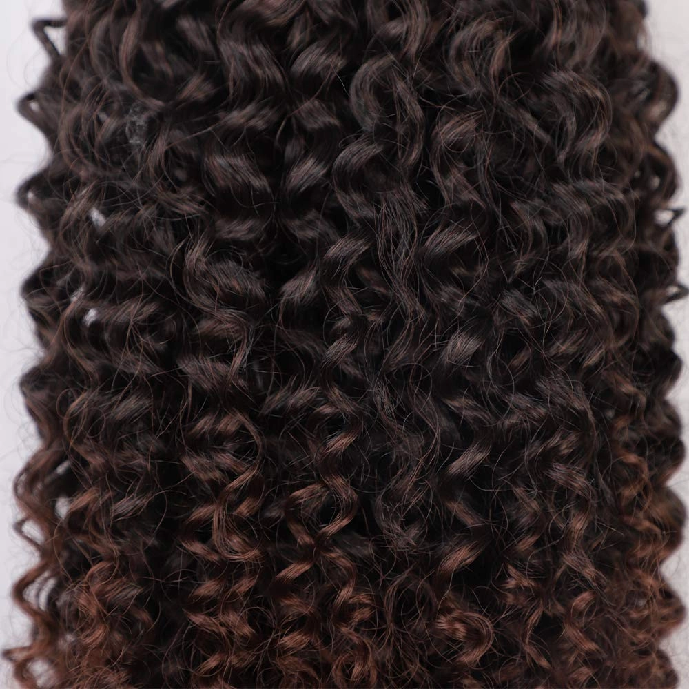 Vigorous Ponytail Extension 14Inch Drawstring Ponytail for Black Women Short Fluffy Afro Kinky Curly Pony Tails Hair Extensions (1B/33)