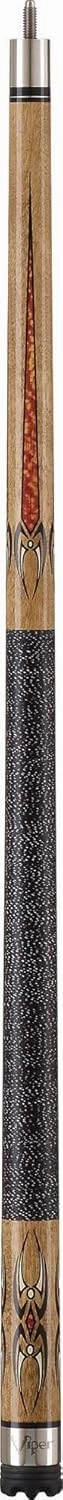 Viper Sinister 58" 2-Piece Billiard/Pool Cue, Natural Ash with Amber/Black Points