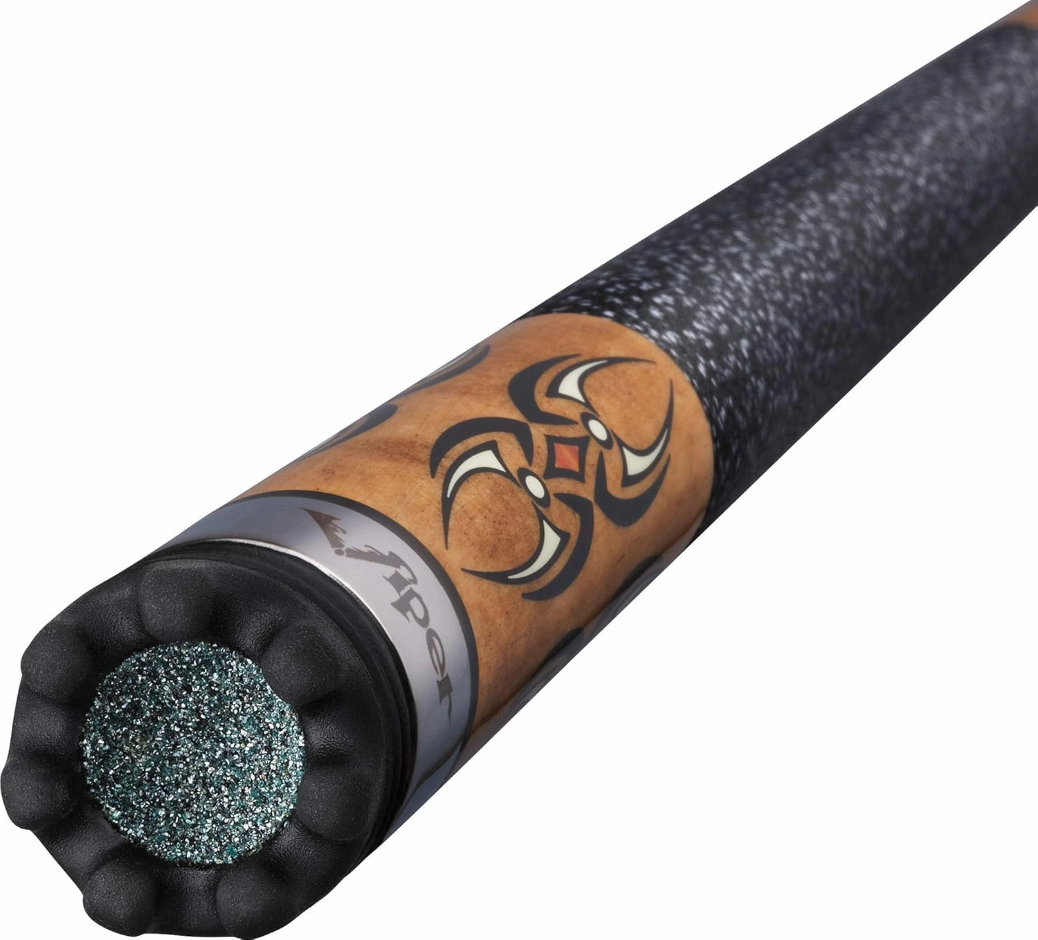 Viper Sinister 58" 2-Piece Billiard/Pool Cue, Natural Ash with Amber/Black Points