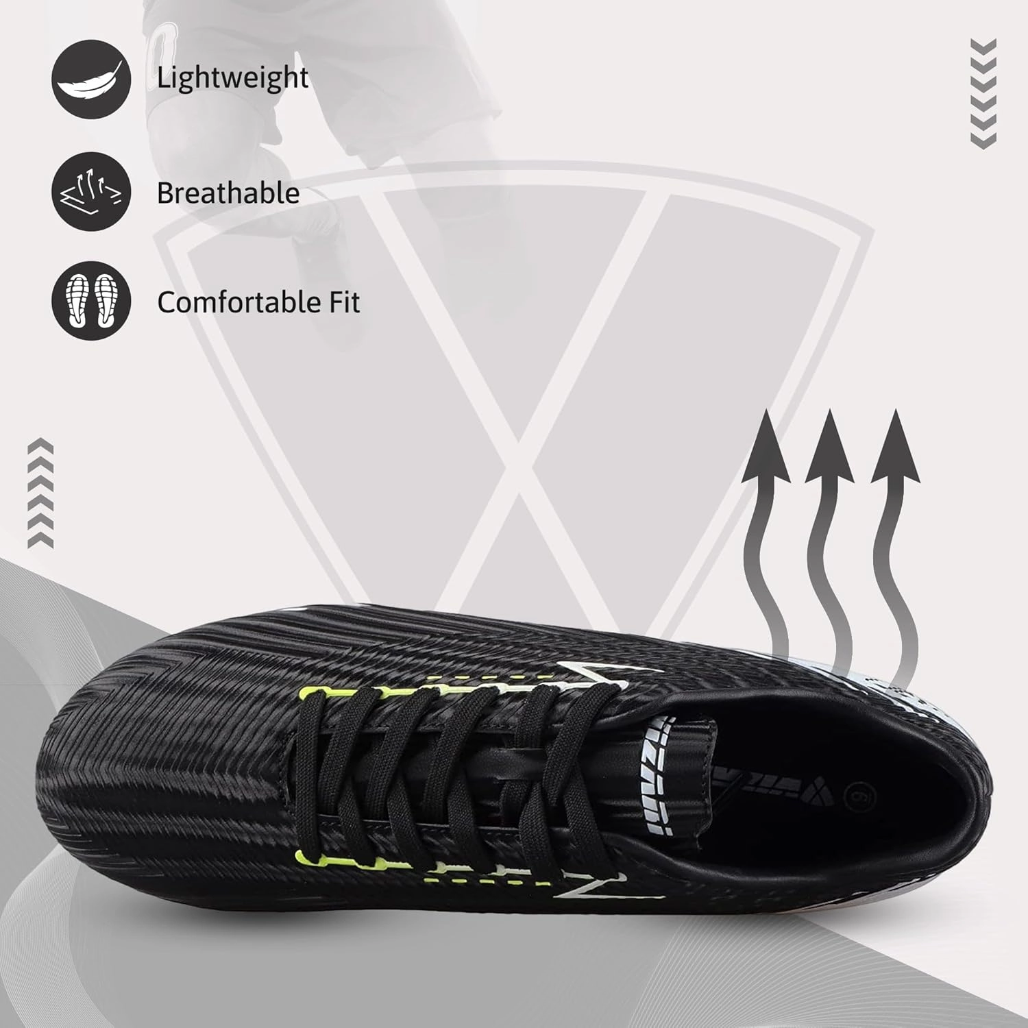 Vizari Tesoro Firm Ground Soccer Cleats for Mens - Lightweight & Durable Adult Soccer Cleats with Enhanced Traction - Mens Soccer Shoes with Padded Heel & Anti-Stretch Lining