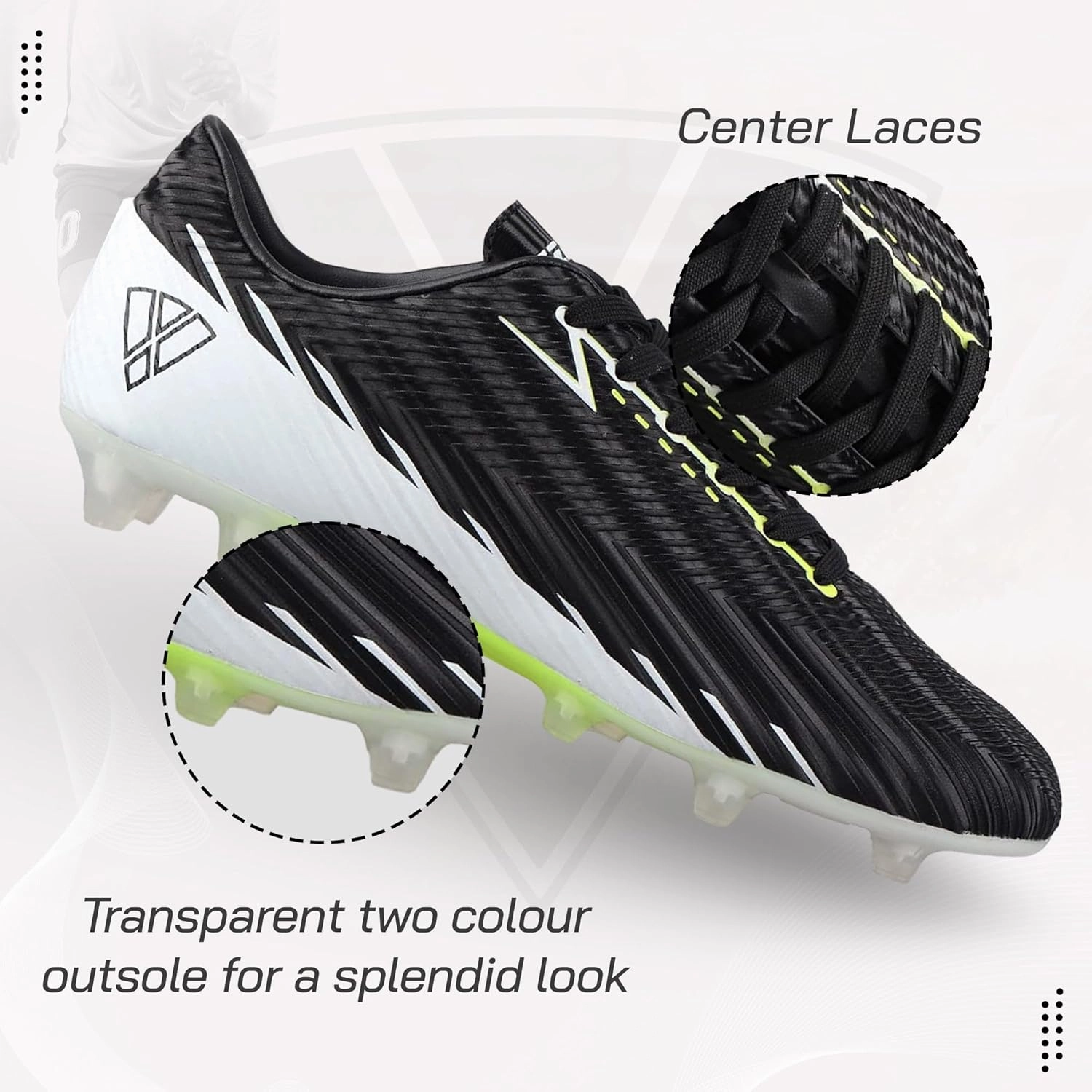 Vizari Tesoro Firm Ground Soccer Cleats for Mens - Lightweight & Durable Adult Soccer Cleats with Enhanced Traction - Mens Soccer Shoes with Padded Heel & Anti-Stretch Lining