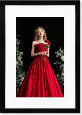 VNVNK 20x28 Frame Black, Display 20x28 Inch Picture without Mat Or 16x24 Inch Picture with Mat,Photo Poster Picture Frames for Wall Display - Set of 1