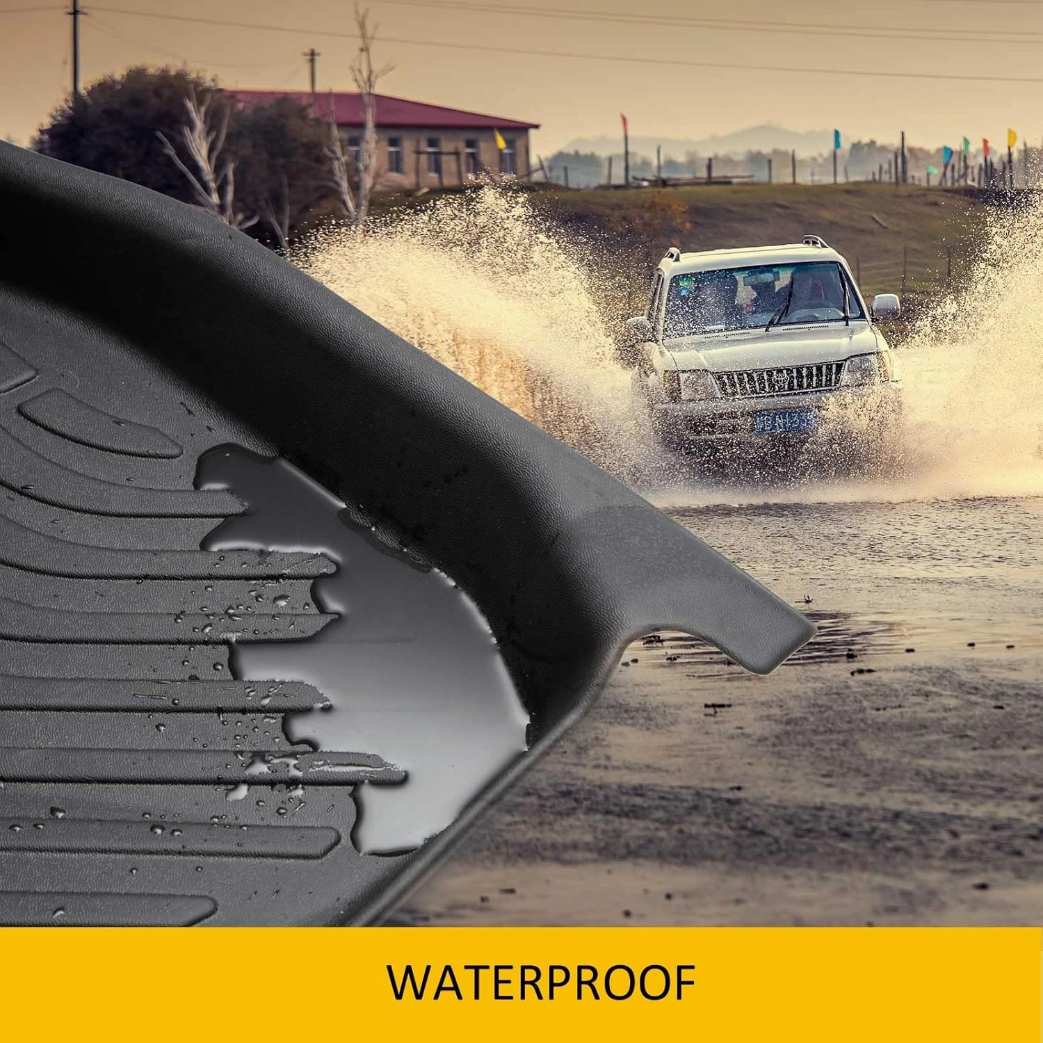 Wailtnb-Floor Mats Custom for Volkswagen Atlas (6 Passenger Bucket) 2025-2018 All Weather Protection Waterproof TPE Rubber Car Floor Liners Full Set