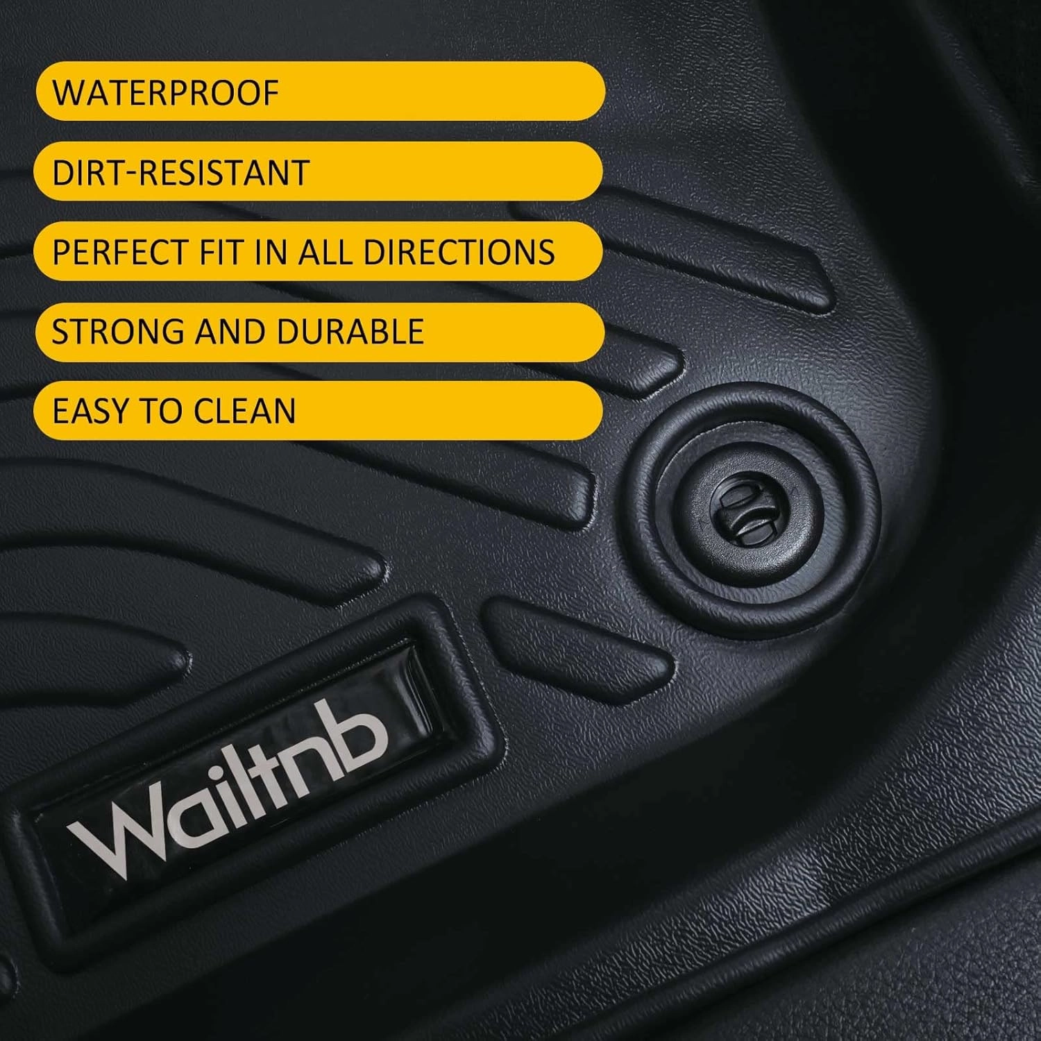Wailtnb-Floor Mats Custom for Volkswagen Atlas (6 Passenger Bucket) 2025-2018 All Weather Protection Waterproof TPE Rubber Car Floor Liners Full Set