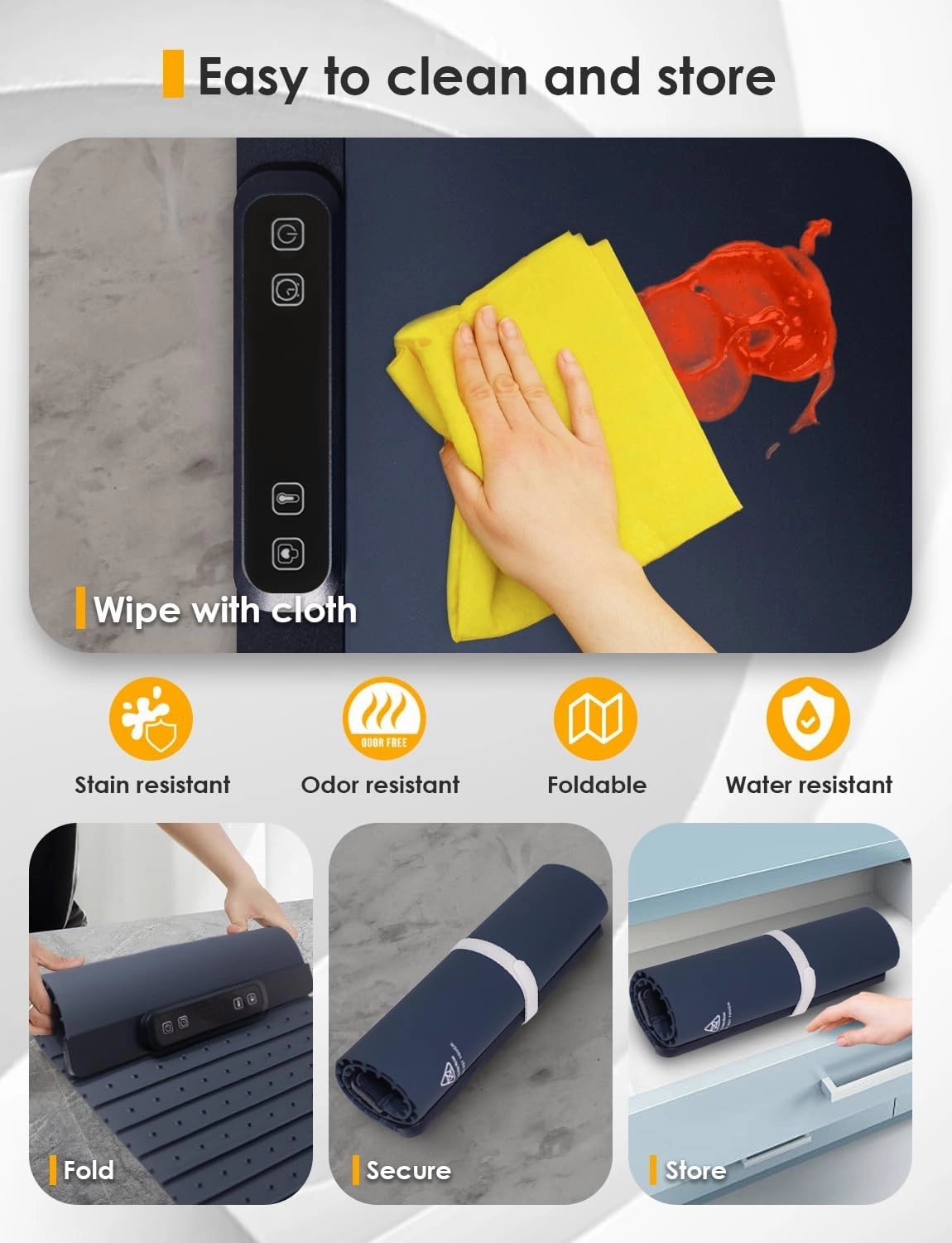 Warming Mat - Rollable/Portable Electric Warming Tray with Timer, Heating and Child Locks Control Feature - Silicone Heating Pad for Kitchen, Party, Buffet - Food Warmer Mat for Camping,Travel