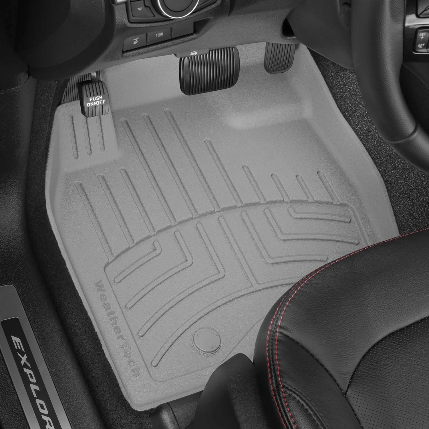 WeatherTech FloorLiner HP Custom Fit Floor Mats for Dodge Durango, Jeep Grand Cherokee - 1st & 2nd Row (449301IM-443242IM), Black