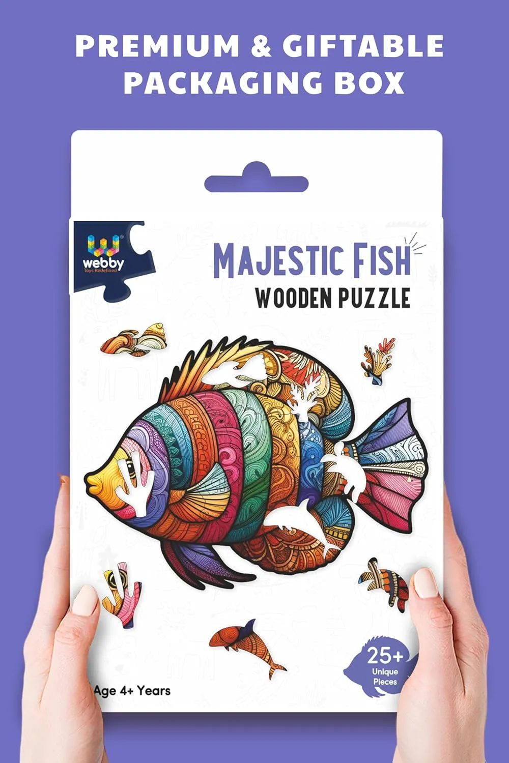 Webby Majestic  Fish Wooden Jigsaw Puzzle 25 Pieces