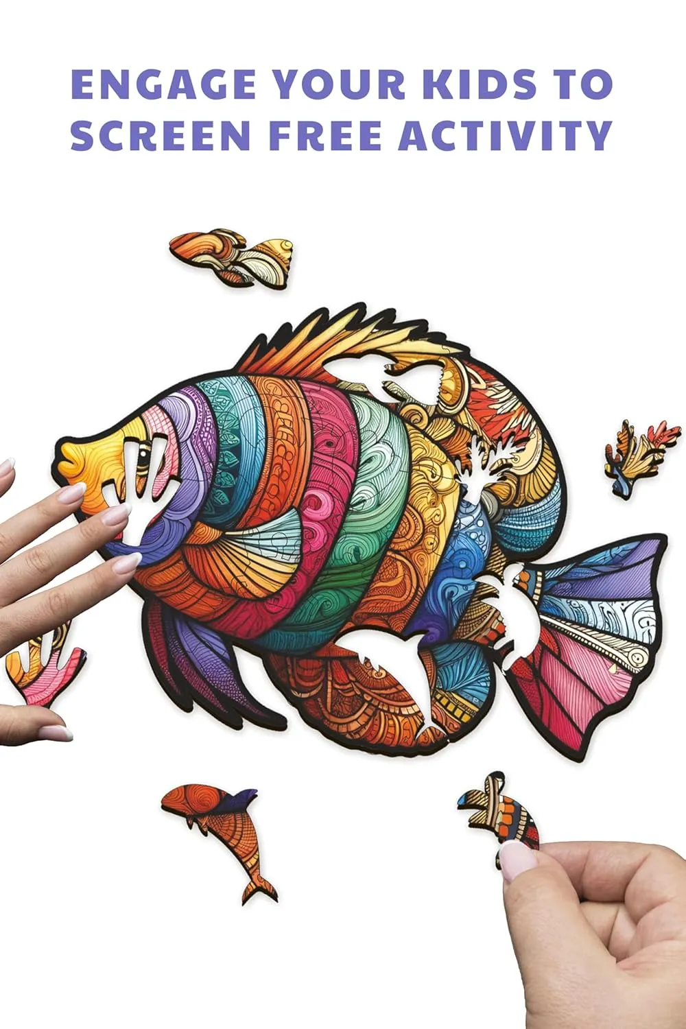 Webby Majestic  Fish Wooden Jigsaw Puzzle 25 Pieces