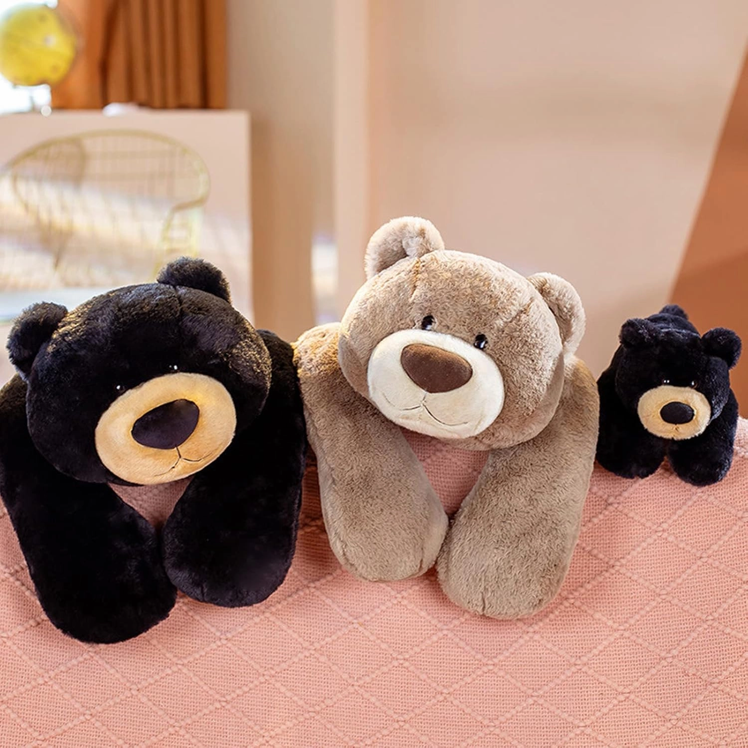 Weighted Stuffed Animals, 19.7" 3.3lbs Weighted Bear Stuffed Animal Toy Cute Brown Bear Plush Pillow Weighted Plush Animals Toy