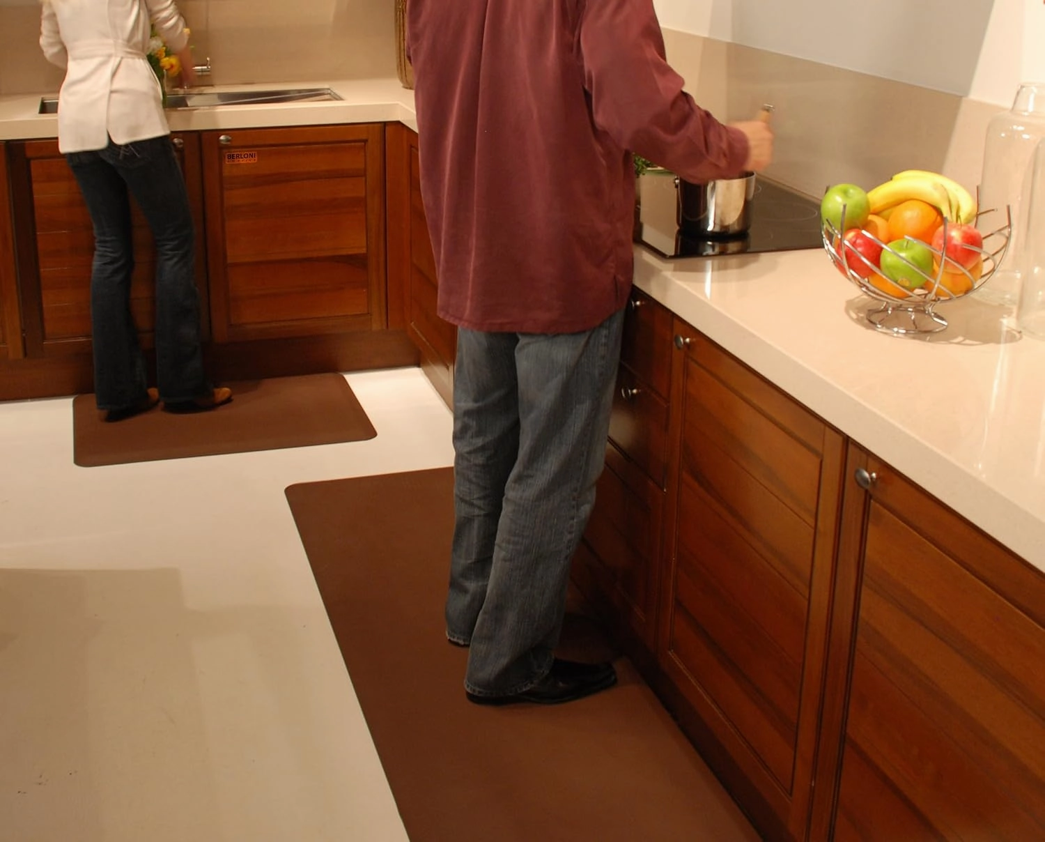 WellnessMats Original Anti-Fatigue 72 Inch by 36 Inch Kitchen Mat, Black