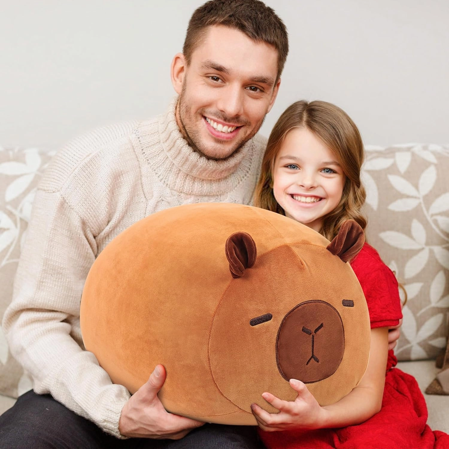 Wepop 20in Capybara Stuffed Animal, Giant Capybara Plush Toys, Cuddle Stuffed Plushies Pillows Plush Toy Gifts for Kids Adults Boys and Girls