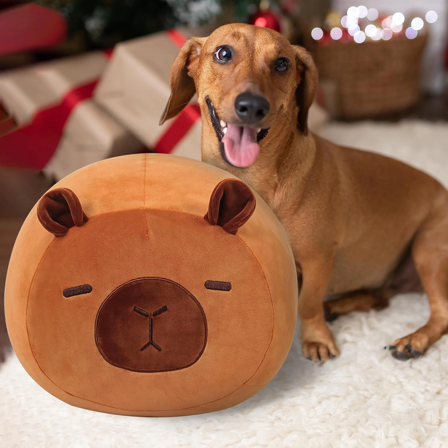 Wepop 20in Capybara Stuffed Animal, Giant Capybara Plush Toys, Cuddle Stuffed Plushies Pillows Plush Toy Gifts for Kids Adults Boys and Girls