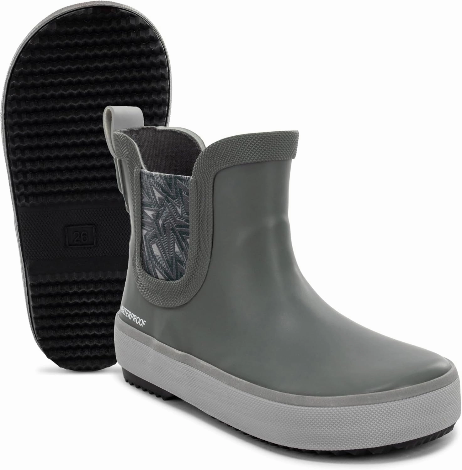 Western Chief Kids Element Chelsea Kid Friendly, Lightweight, Waterproof Rain Boot with Cozy Lining - Perfect Outdoor Boots for Boys and Girls