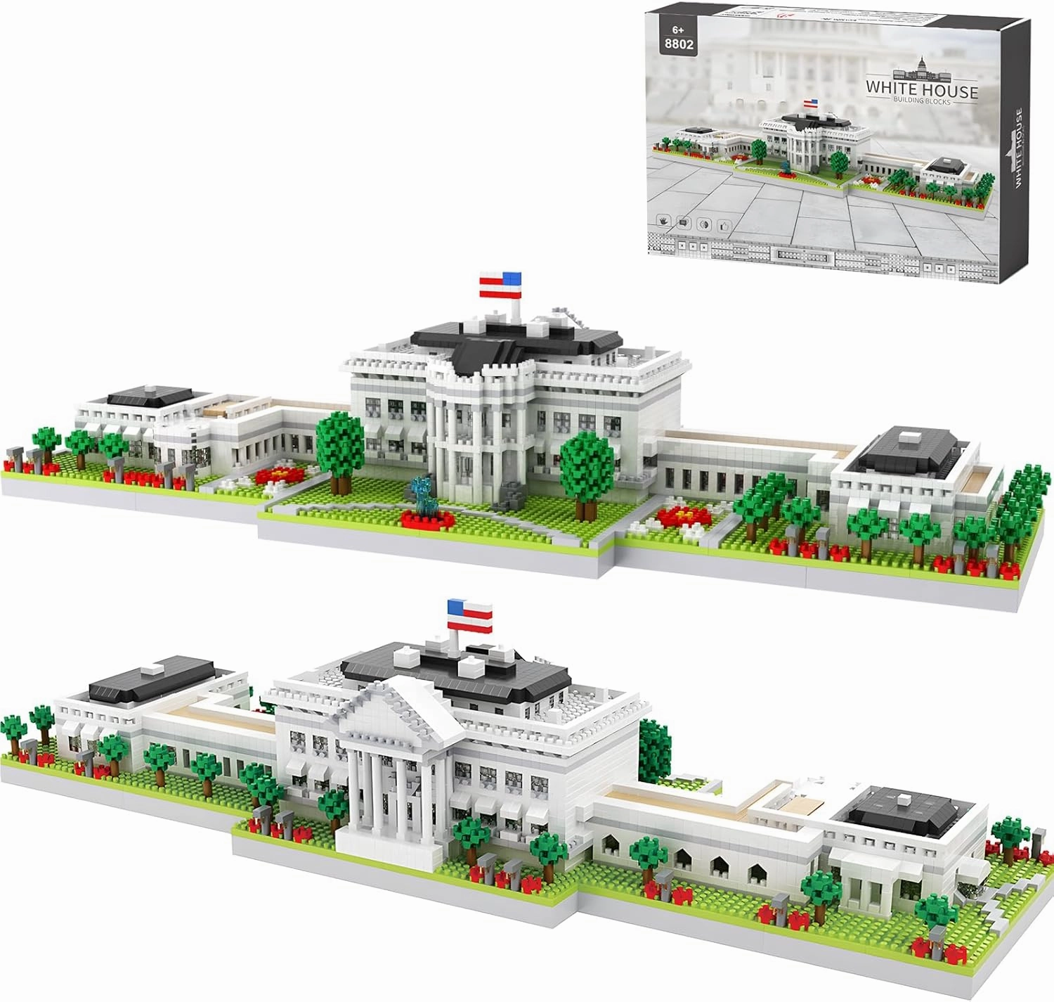 White House Model Micro Mini Building Block Sets for Adults Architecture Landmark Series Kit Toy Gift for Kids 3000 Pieces