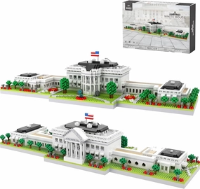 White House Model Micro Mini Building Block Sets for Adults Architecture Landmark Series Kit Toy Gift for Kids 3000 Pieces