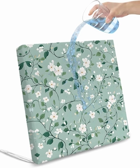 White Teal Spring Floral Outdoor Cushion Chair Cover Set of 4 - Waterproof Couch Seat Covers, Watercolor Flowers Summer Botanical Patio Furniture Protector Cushions Slipcovers for Sofa/RV, 22"x22"x4"