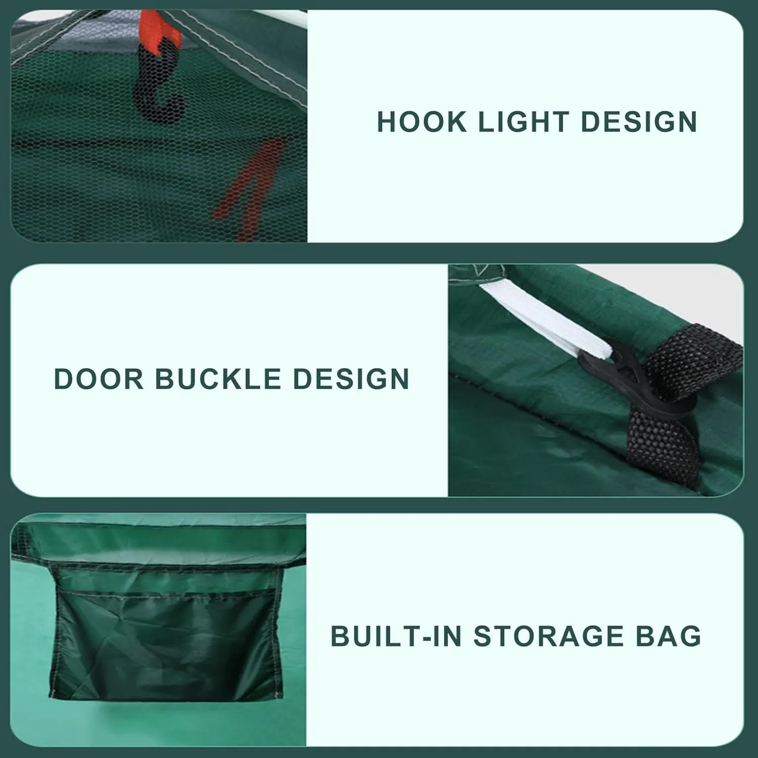 WHYATT Glamping Tent, Tents for Camping 2/3/4/5 Person, Tent Waterproof, Spacious, Portable Backpacking Tent for Hiking, Pop Up Tent