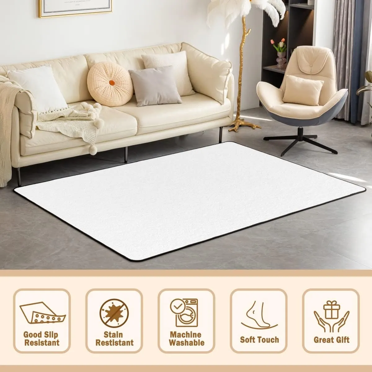 Wild Wolf Eagle Rug 5x6'6'',Jungle Wildlife Animal Rustic Non Slip Decorative Indoor Mat Rug,3D Print Tai Chi Natural Mount Pine Trees Shedding Rug for Playroom Bedside for Adults Kids
