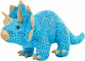 Wild Republic Foilkins Dino Triceratops, Stuffed Animal, 12 Inches, Plush Toy, Fill is Spun Recycled Water Bottles