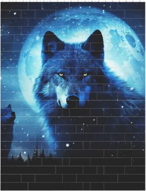 Wolfs Building Block Puzzle Personalized Building Bricks for Adults Square Shaped Block Puzzle Building Brick Block Puzzles Valentine's Day Gifts for Home Decor Brick Puzzle
