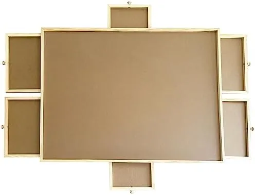 Wooden Puzzle Table with 6 Drawers and Cover, Adult Portable Puzzle Board, 34 "x 26" Jigsaw Puzzle Table, Used for Puzzle Storage and Sorting, can Hold 1500 Pieces