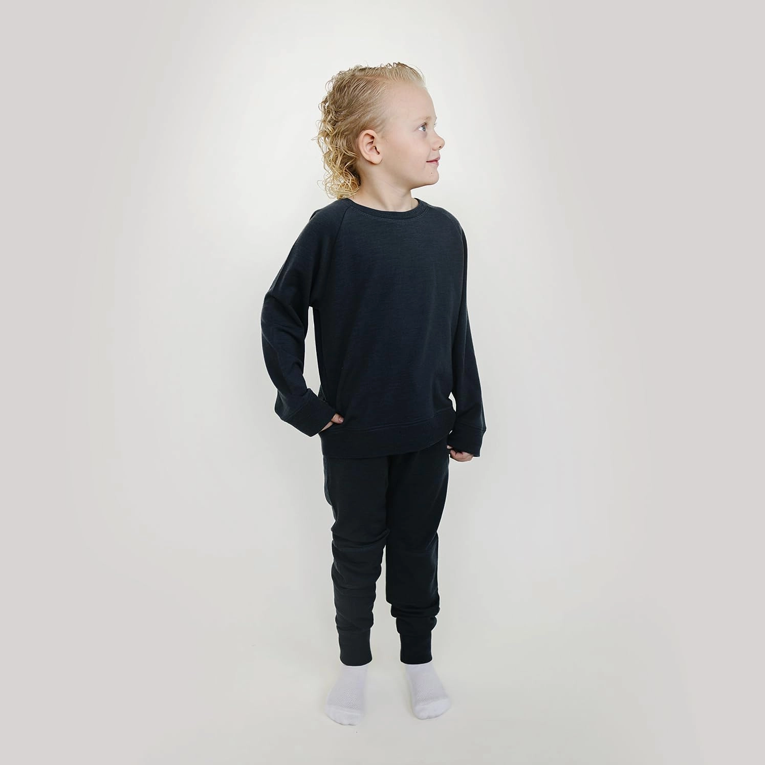Woolino Merino Wool Kids Jogger Pants with Pockets - Ultra Soft and Cozy Sweatpants for Boys and Girls