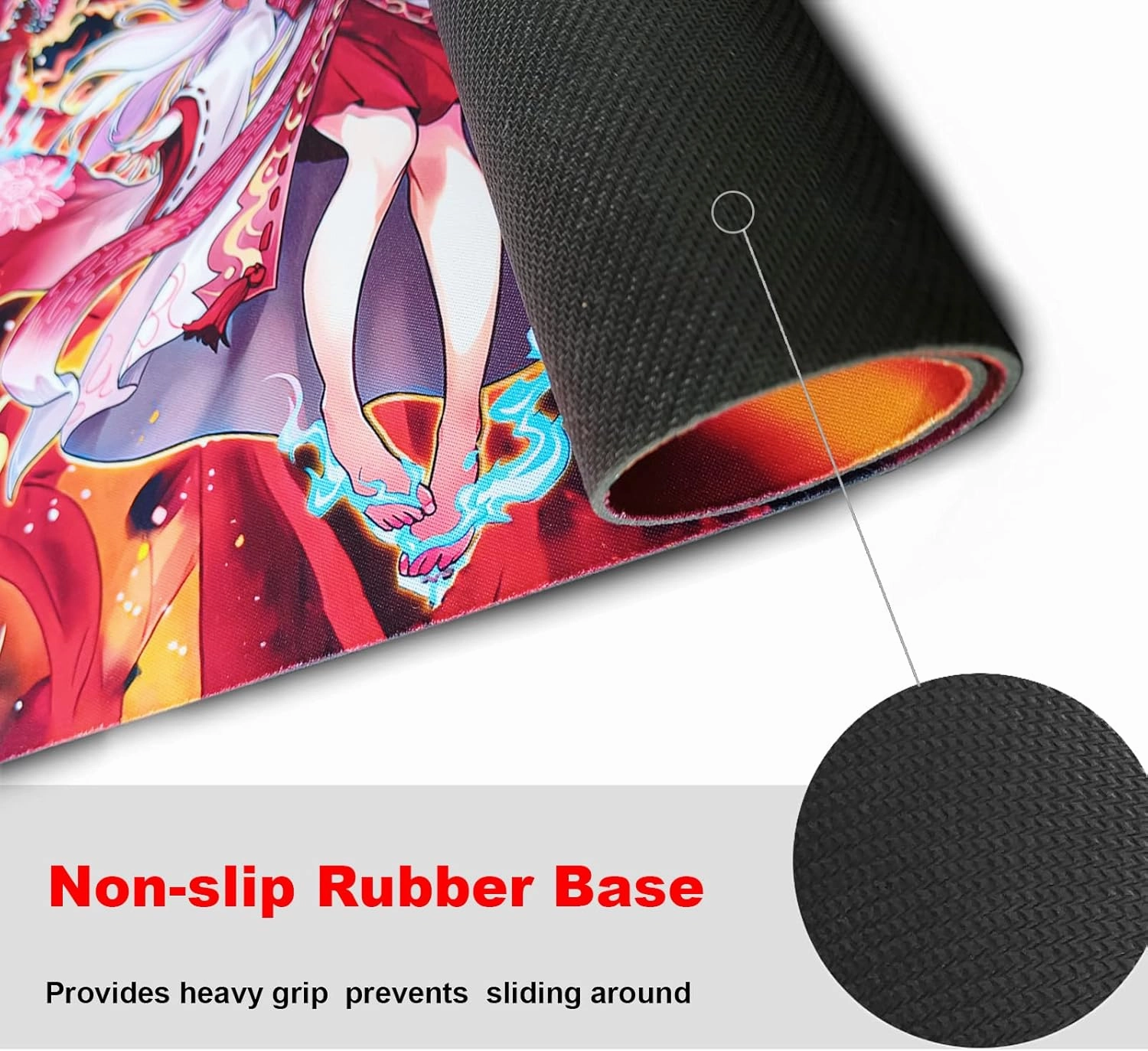 Ygo Playmat - Card Rubber Mat Duel Mat Gaming Competition Pad - Card Binder Deck - 23.6x13.7in (Bestower of Flames no Zones)