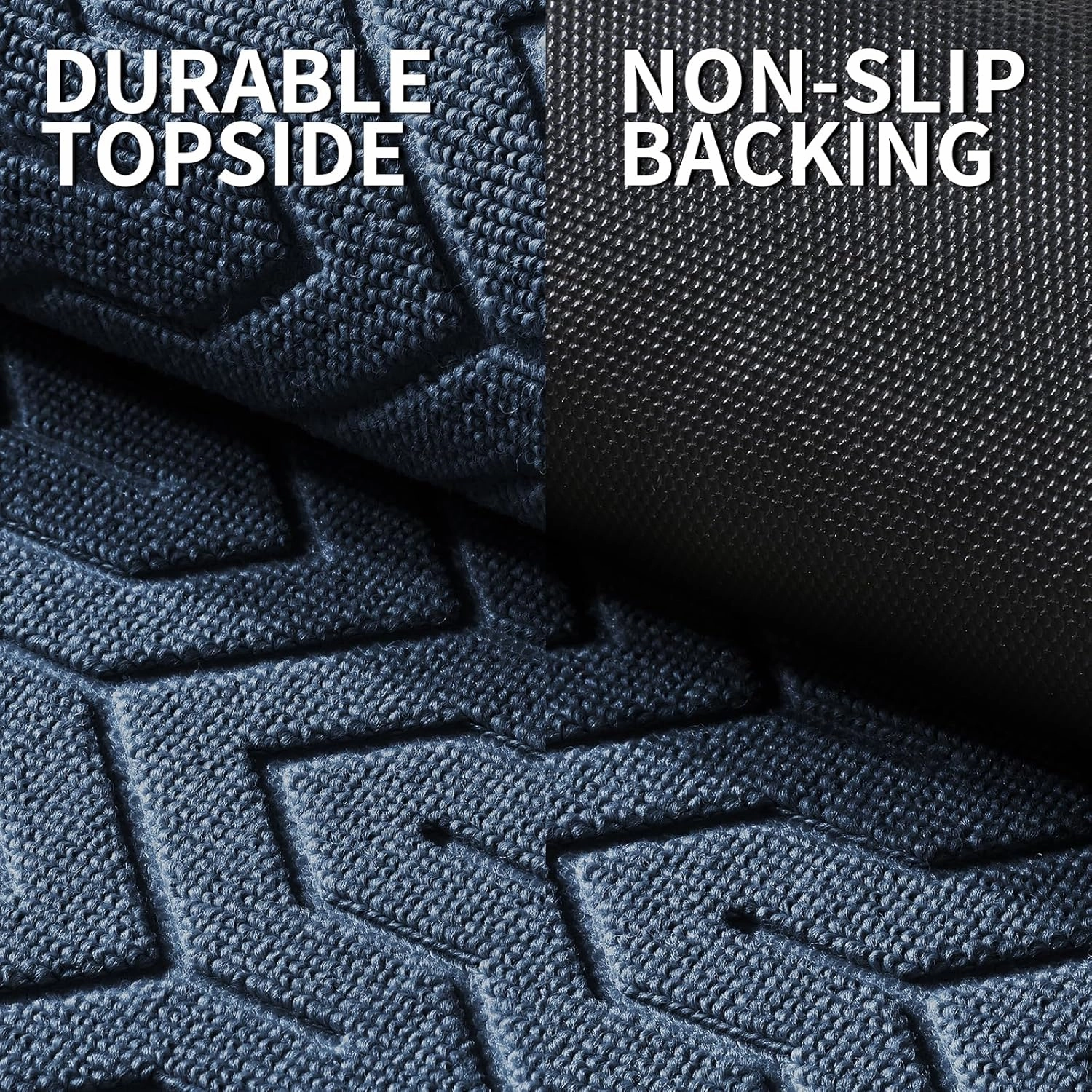 Yimobra Front Door Mat, Waterproof Indoor Outdoor Welcome Mats for Entrance, Heavy Duty Non-Slip Rubber Backing, Garage or Patio Entry Floor, 29.5x17, Blue