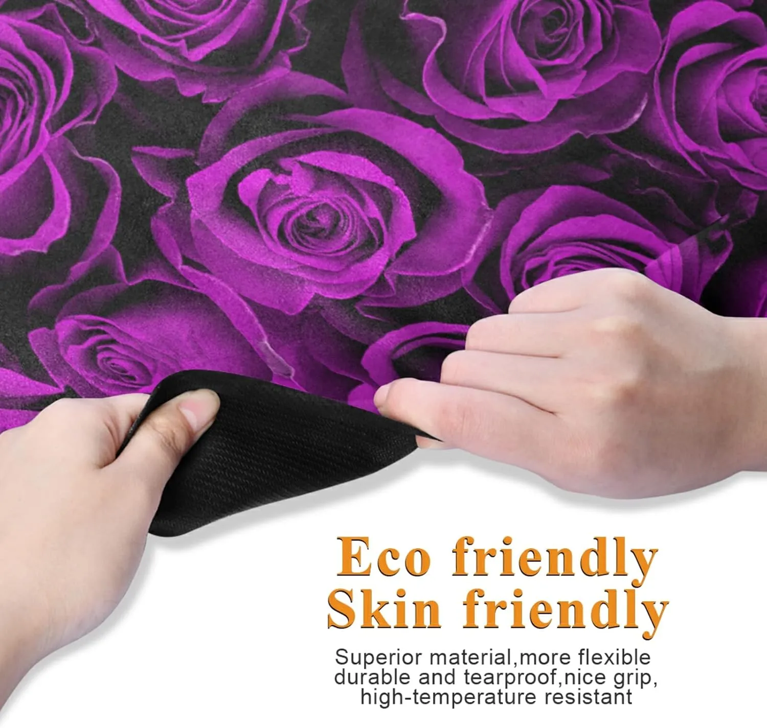 Yoga Mat Non Slip Rubber Fitness Safe Exercise Mat with Bag Durable Folding Workout Mat for Pilates and Floor Exercises