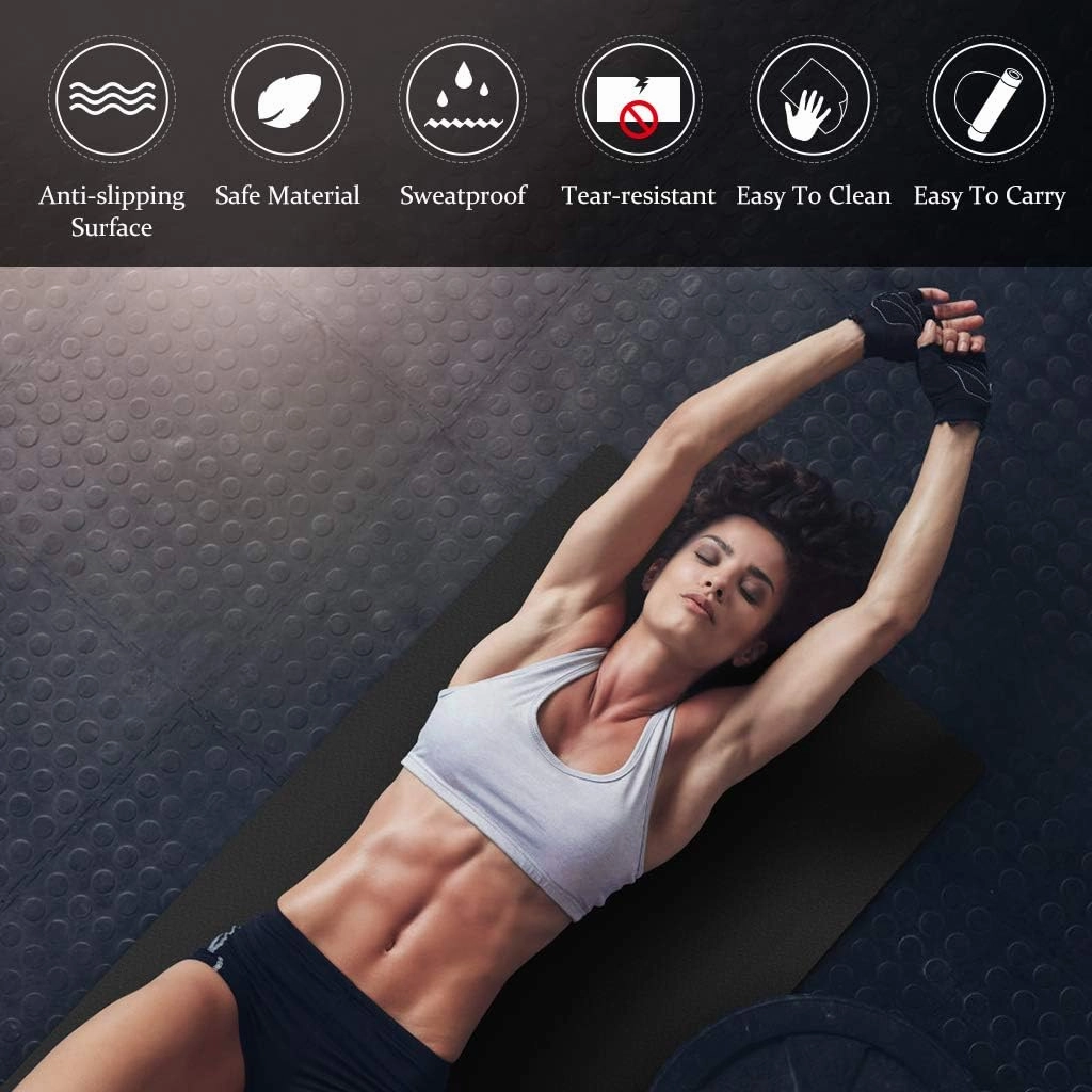 Yoga Mat, Eco-Friendly TPE Material, High-Density Non-Slip &Tear-Resistant, 72"x24" Extra Thick 0.24", Exercise & Workout Mat for Yoga, Pilates, and Fitness