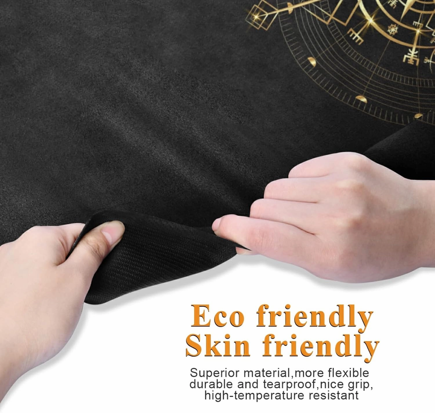 Yoga Mat Non Slip Rubber Fitness Safe Exercise Mat with Bag Durable Folding Workout Mat for Pilates and Floor Exercises