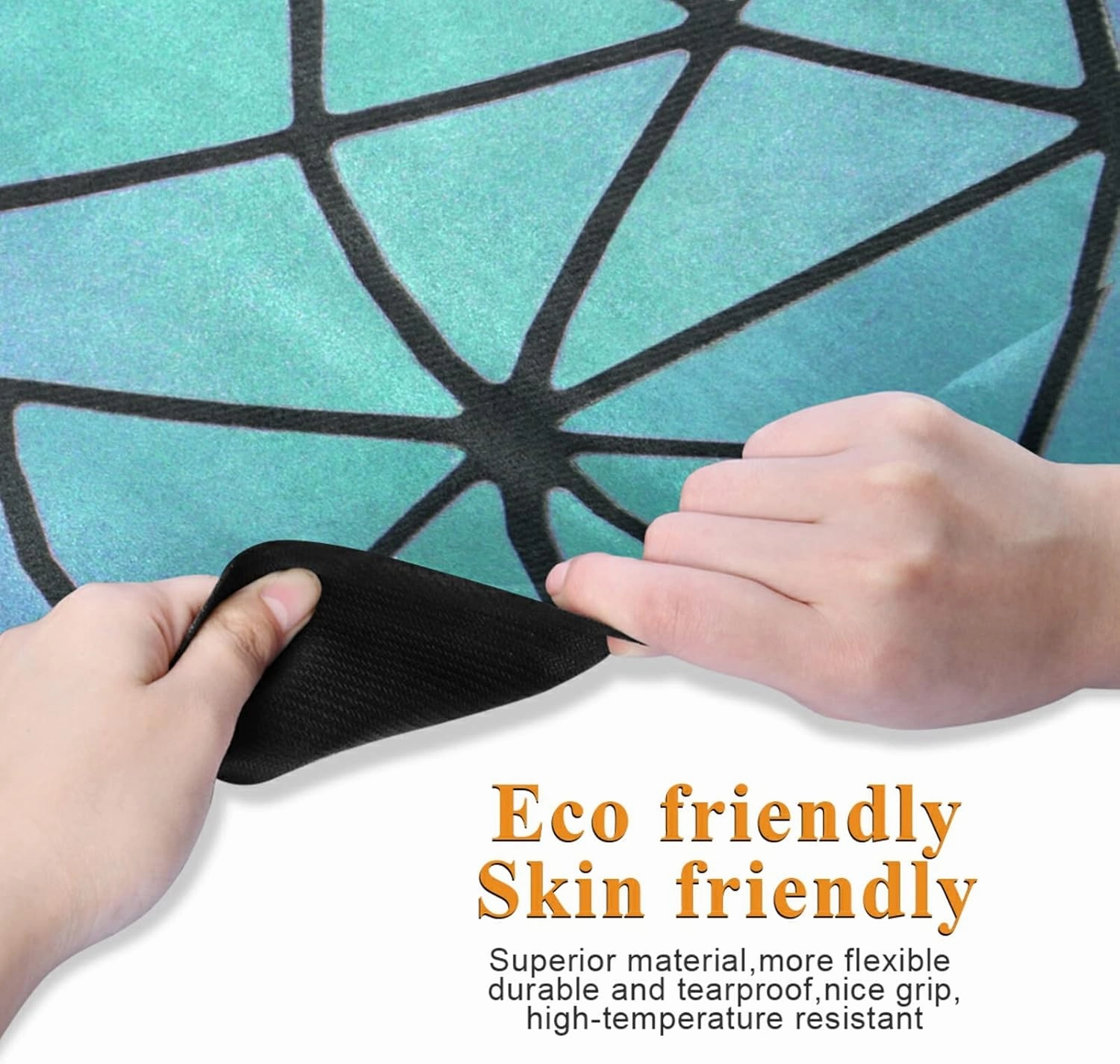 Yoga Mat Non Slip Rubber Fitness Safe Exercise Mat with Bag Durable Folding Workout Mat for Pilates and Floor Exercises