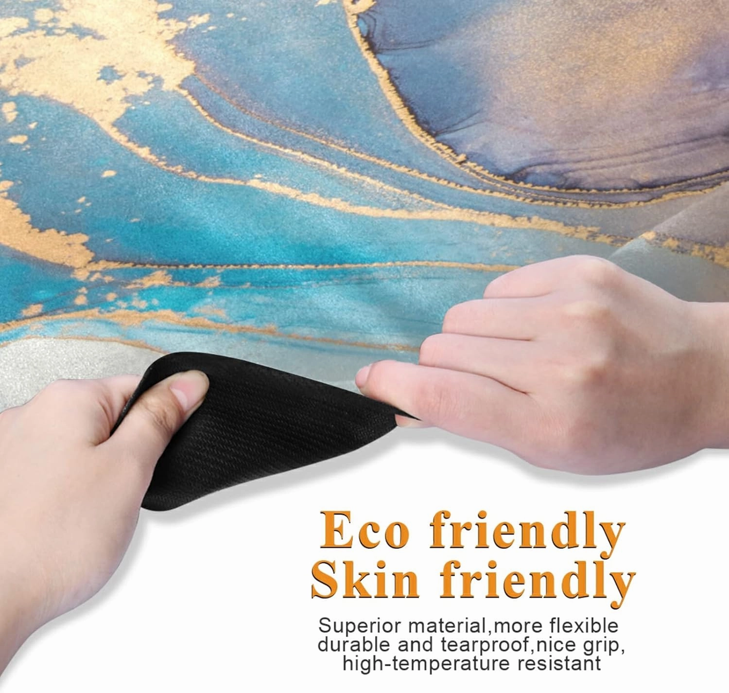 Yoga Mat Non Slip Rubber Fitness Safe Exercise Mat with Bag Durable Folding Workout Mat for Pilates and Floor Exercises