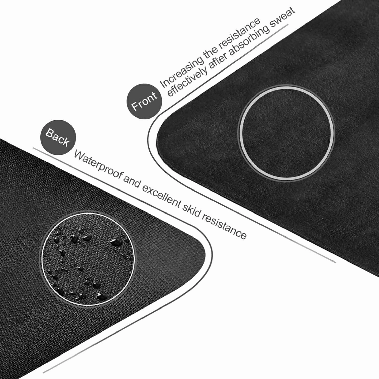 Yoga Mat Non Slip Rubber Fitness Safe Exercise Mat with Bag Durable Folding Workout Mat for Pilates and Floor Exercises