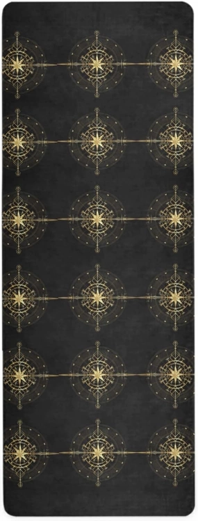Yoga Mat Non Slip Rubber Fitness Safe Exercise Mat with Bag Durable Folding Workout Mat for Pilates and Floor Exercises