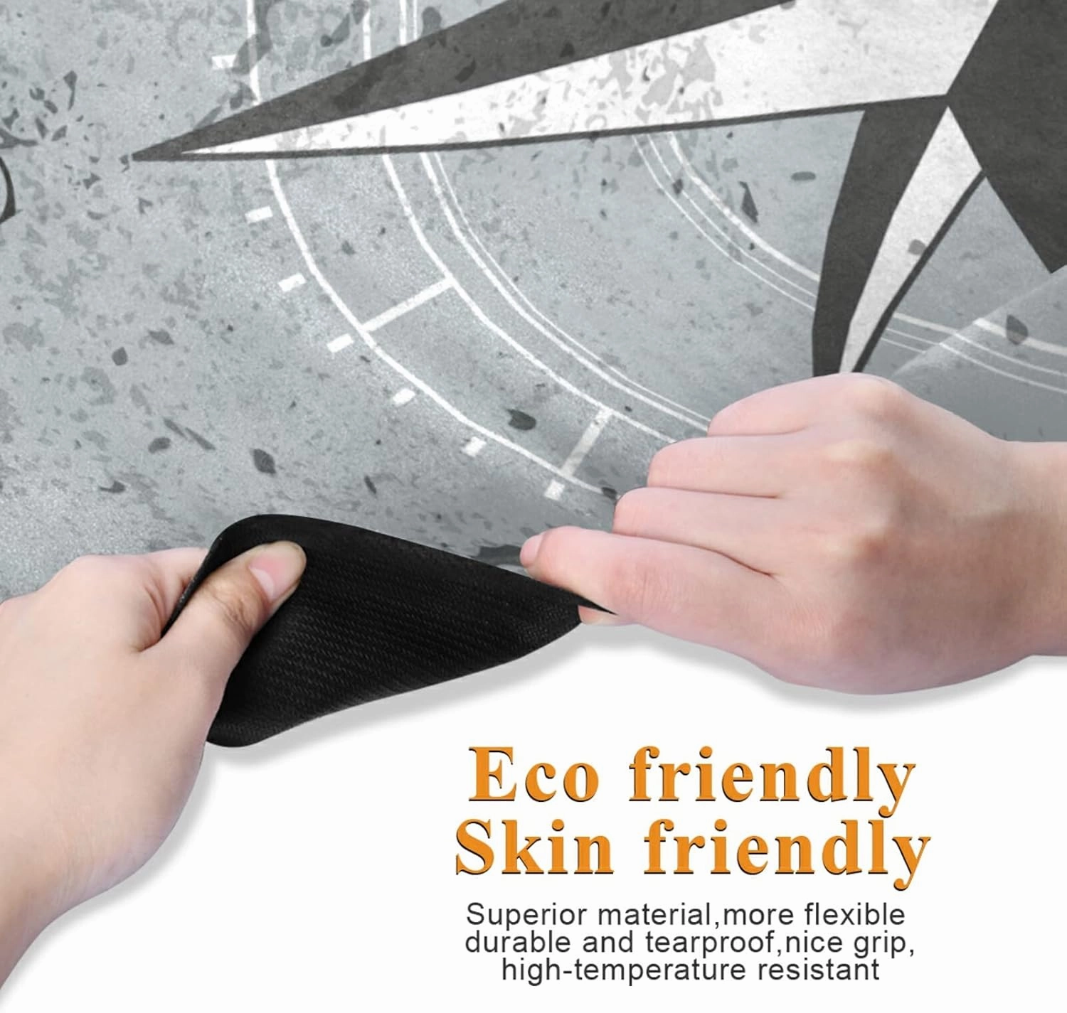 Yoga Mat Non Slip Rubber Fitness Safe Exercise Mat with Bag Durable Folding Workout Mat for Pilates and Floor Exercises