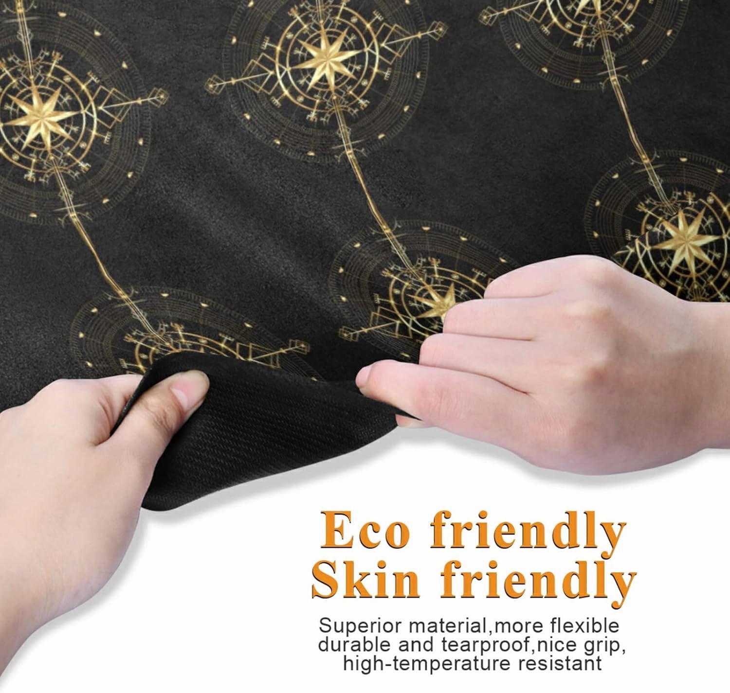 Yoga Mat Non Slip Rubber Fitness Safe Exercise Mat with Bag Durable Folding Workout Mat for Pilates and Floor Exercises