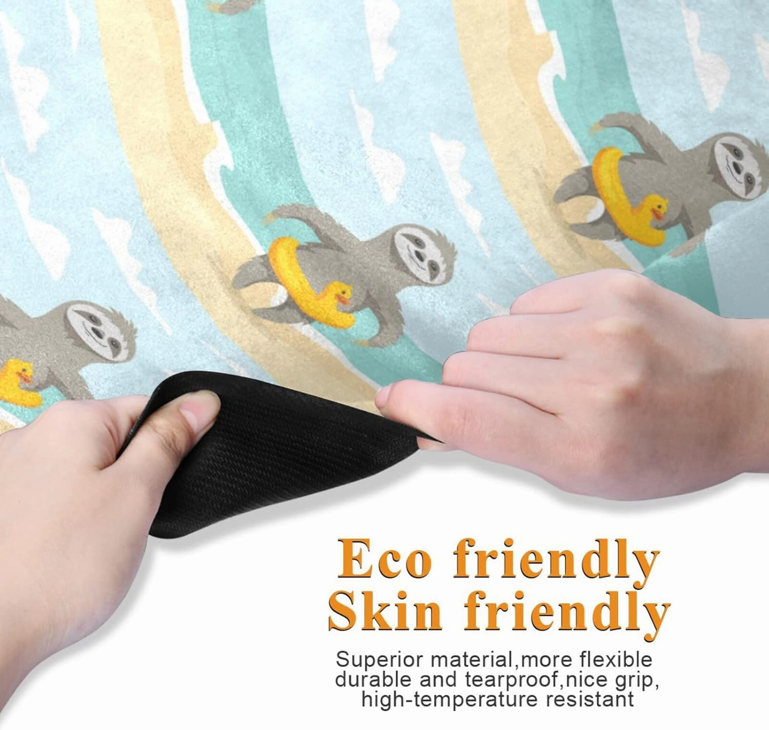 Yoga Mat Non Slip Rubber Fitness Safe Exercise Mat with Bag Durable Folding Workout Mat for Pilates and Floor Exercises