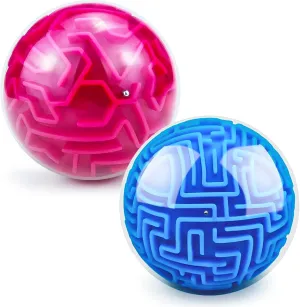 YongnKids Puzzle Ball 3D Maze Puzzle Brain Teasers Games Puzzle Toy Gravity Memory Cube Ball Puzzle Educational Toys Gifts for Students Teens Adults,Blue and Red