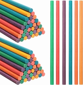 Yulejo 60 Pack Rhythm Music Sticks Wood Classroom Music Rhythm Sticks Colorful Wood Sticks Percussion Instruments, 12 x 1/2 Inch, 6 Colors