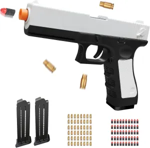 Zanktony Soft Bullet Toy Gun Shell Ejecting, Realistic Toy Pistol for Boys, Educational Play Gun Model, Halloween Christmas Birthday Gifts for Boys Kids Adults Age 8 