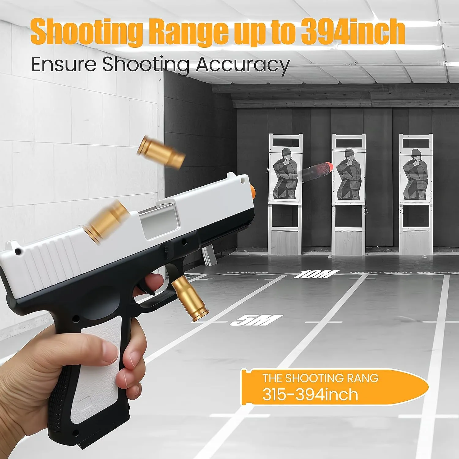 Zanktony Soft Bullet Toy Gun Shell Ejecting, Realistic Toy Pistol for Boys, Educational Play Gun Model, Halloween Christmas Birthday Gifts for Boys Kids Adults Age 8 