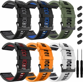 ZPJPPLX 26mm Easy Fit Watch bands For tactix 8 Fenix 8 51mm 7X Pro 6X 5X,Soft Silicone Sport Straps Compatible for Garmin Tactix7/Fenix 6X Pro/Fenix 5X Plus/Enduro3 2/Descent Mk2i/3i Epix Pro 51mm