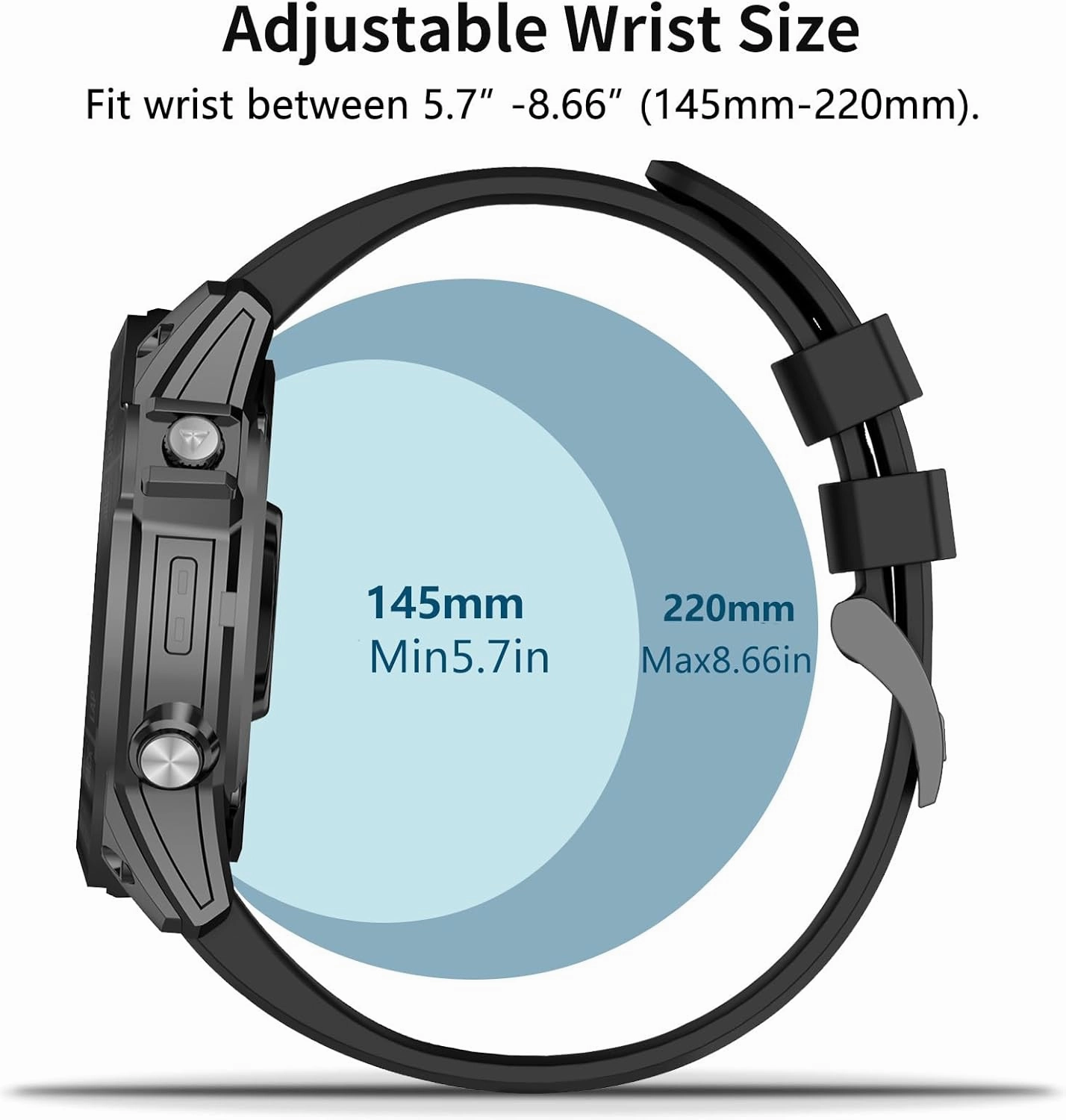 ZPJPPLX 26mm Easy Fit Watch bands For tactix 8 Fenix 8 51mm 7X Pro 6X 5X,Soft Silicone Sport Straps Compatible for Garmin Tactix7/Fenix 6X Pro/Fenix 5X Plus/Enduro3 2/Descent Mk2i/3i Epix Pro 51mm